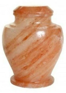 Large/Adult 220 Cubic Inch Biodegradable Peach Salt Funeral Cremation Urn - Picture 1 of 1