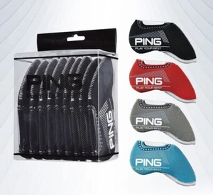 PING Premium Original Golf Iron Club Head Cover (9pcs) Neoprene / 2022 Ver - Picture 1 of 21