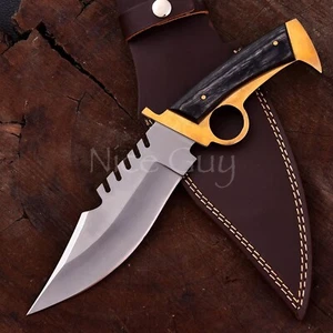 CUSTOM HANDMADE D2 TOOL STEEL BOWIE KNIFE JAGDMESSER SURVIVAL KNIFE - Bild 1 von 5