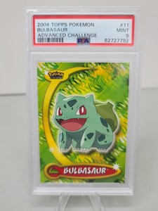 2004 Topps Pokemon Advanced Challenge Bulbasaur 11 Graded PSA 9 Nintendo 