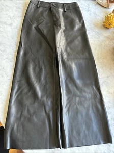 Girls Zara Pleather Wide Leg Pant Size 9 Kids - Picture 1 of 7