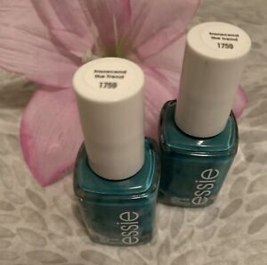 ESSIE NAIL POLISH LOT OF 2 New. Transcend The Trend #1759. Deep Turquoise Color
