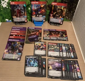 Transformers TCG Card Lot (47) with Rare U & C Wave 1-3 Optimus Prime Bumblebee - Picture 1 of 15