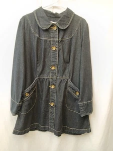 AMI Dark Wash Denim Dress Coat Size 1X - Picture 1 of 10