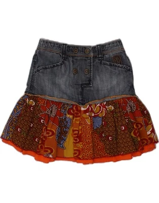 Falda Denim DKNY Niñas 3-4 Años W20 Azul Floral BE15 Foto 1 de 3