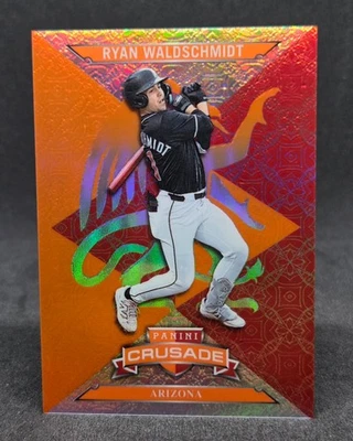 RYAN WALDSCHMIDT 2025 PANINI CRUSADE ORANGE PRIZM INSERT RC 1/49 DIAMONDBACKS - Image 1 of 2
