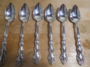 6 Oneida Community 1971 BEETHOVEN Pattern Fruit or Grapefruit Spoons 8149 - Picture 1 of 3