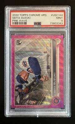 2022🔥SEIYA SUZUKI🔥Topps Chrome Update Rookie #USC115 Pink Wave PSA 9 (RC) Cubs Foto 1 de 2