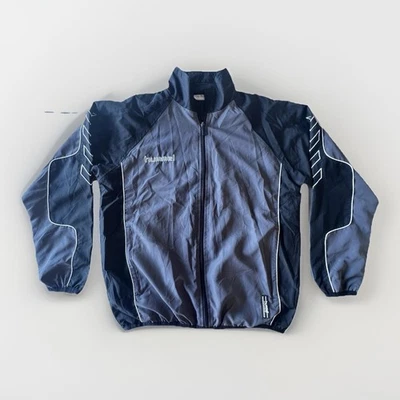 Chaqueta cortavientos Hummel bordada mediana cremallera completa manga larga negra gris Foto 1 de 4