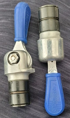 Campagnolo Bar End Shifter Set Shift Lever Tour Barcon Blue 1970s Campy - Image 1 of 4