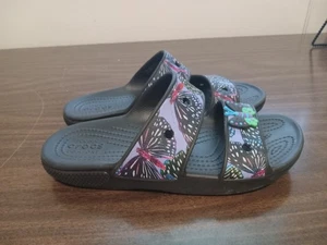 Crocs Classic Sandale Pantoletten Slipper Schmetterlinge Größe US Herren 4 Damen 6 - Bild 1 von 5