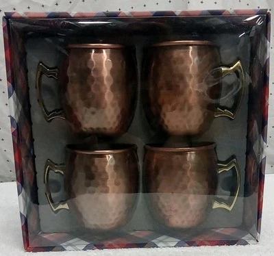 Juego de 4 - Taza Mula Moscow 16oz Nueva/Forrada de Acero Inoxidable Foto 1 de 4