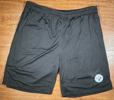 匹兹堡钢人队狂热网眼短裤男式 3XL 黑色 NFL 球队服装全新带标签 — 第 1/4 张图片