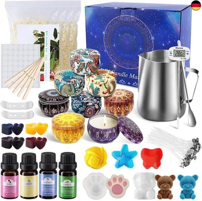 JOYBOY Kerzen Selber Machen Set,DIY Duftkerze Geschenke Kerzenherstellung Kit,8