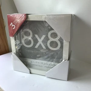 3 Pack White 8”x8” Display Case Shadow Boxes Studio Decor Funda - Picture 1 of 3