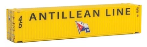 Contenedor de envío Walthers escala HO 45' CIMC línea antillana (amarillo/negro/azul) - Imagen 1 de 1