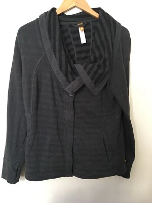 Chaqueta Lucy Activewear Hatha Flow M Gris Negra Moto Cadera Cremallera Asimétrica Foto 1 de 4