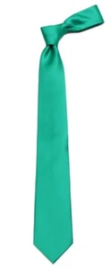 Boy's - Kelly Green Solid Satin Necktie for School Weddings Formals - NWT - Picture 1 of 2