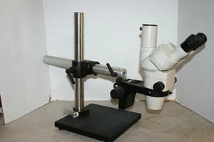 Nikon SMZ-2T Stereozoom Trinocular Microscope on Boom Stand Photo-Ready Nice - Picture 1 of 6