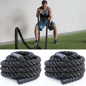 12 Kg Battle Rope Trainingstau Schwungseil Schlagseil 50mm 9 Meter 2 Stück - Bild 1 von 5