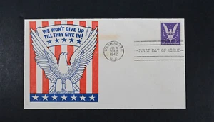 July 4 1942 USA FDC Scott # 905-42 Stamp Poppenger Cachet VF Cover WWII Eagle - Picture 1 of 2