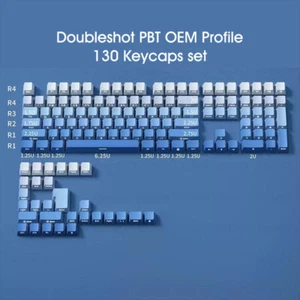 Double Shot Side Print PBT 134 Keycaps Set for Cherry MX Mechanical Keyboards - Picture 1 of 18