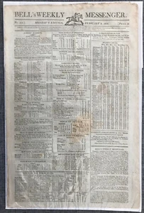OSTINDIEN CALCUTTA ZEITUNG GLOCKEN WOCHENBOTE 3. FEBRUAR 1806 ORIGINAL - Bild 1 von 2