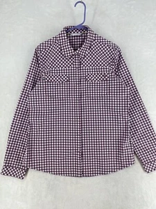 Stio Hemd Damen XL Eddy Snap Gingham kariert leicht Perlen Druckknopf lila - Bild 1 von 14