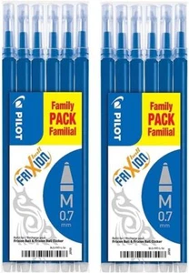 Pilot FriXion Ball Ersatzmine Stift | 0,7 mm Spitze | Hellblau | 2x 6er-Pack - Bild 1 von 1