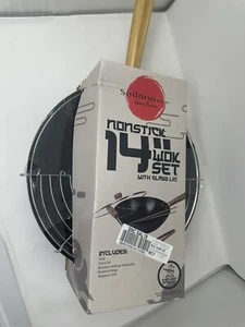 SedonaNonstick 14' Wok Set mit Glasdeckel schwarz - Bild 1 von 7