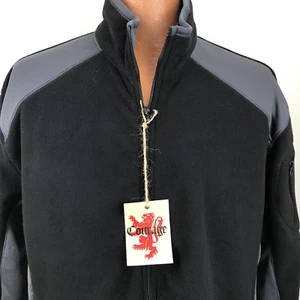 Courage Usa Micro Fleece 1/4 Zip Jacket Size XL Black Gray Long Sleeve - Picture 1 of 8