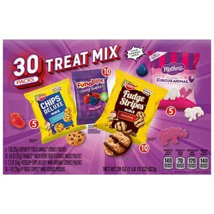 30 Count,Sweet Treat Variety Mix with Cookies and Funables Fruit Snacks Packs - Picture 1 of 3