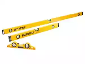 Faithfull FAISLBSET3PC 3 Piece Level Set - 120cm, 60cm and 24cm Torpedo - Picture 1 of 1