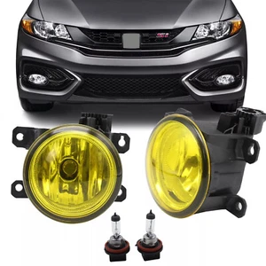 Fog Lights Fog Lamps With Bulb Left & Right For 13-15 Honda Civic Si 2.4L Sedan - Picture 1 of 16