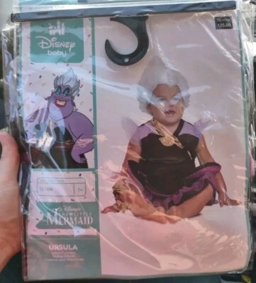 Ursula Disney Villians Baby Dress 12m-18m Infant Disguise Halloween Costume NIP - Image 1 of 2