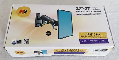 North Bayou 17”-27” Single Extension Gas Strut Flexi Wall Mount, Model F-120 NEW - Image 1 of 4