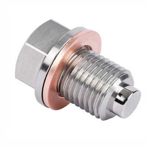 Stainless Steel Engine Oil Drain Plug with Neodymium Magnet M14 x 1.5MM - Picture 1 of 5