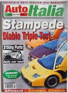 Auto Italia Magazin #42 Feb 2000 Punto Rally Lamborghini Diablo Alfasud Marea