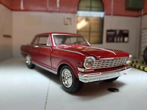 Chevrolet Nova Ss 1964 1:24 Chevy Muscle Voiture Rouge Newray Miniature 1:25