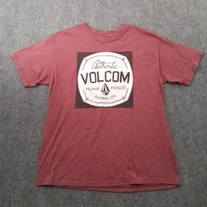 Volcom Stone T Shirt Mens L Red Spellout Logo California Casual Streetwear Skate - Picture 1 of 6