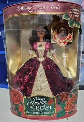 Muñeca Mattel de colección Holiday Princess Belle Disney's Beauty and the Beast 1997 Foto 1 de 4