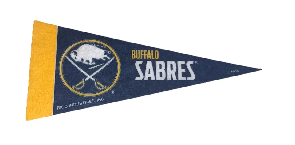 Buffalo Sabres Mini Pennant 4”x9" NHL Wall Dorm Decor Flag Hockey USED - Image 1 of 1