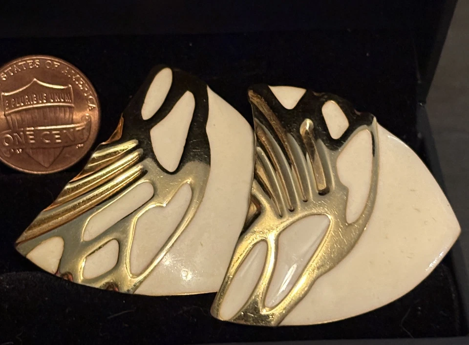 Vintage Berebi Enameled Earrings - Image 1 of 3