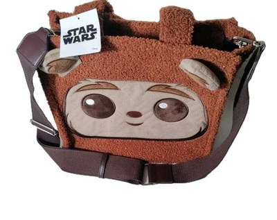 Lindo bolso de mano Star Wars Ewok Sherpa con correa para el hombro peludo coleccionable Foto 1 de 4