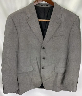 Chaps Mens Suit Size 42R Black And Grey Pleated Cuffed Pants Sz 36x31 ***read*** - Image 1 of 4