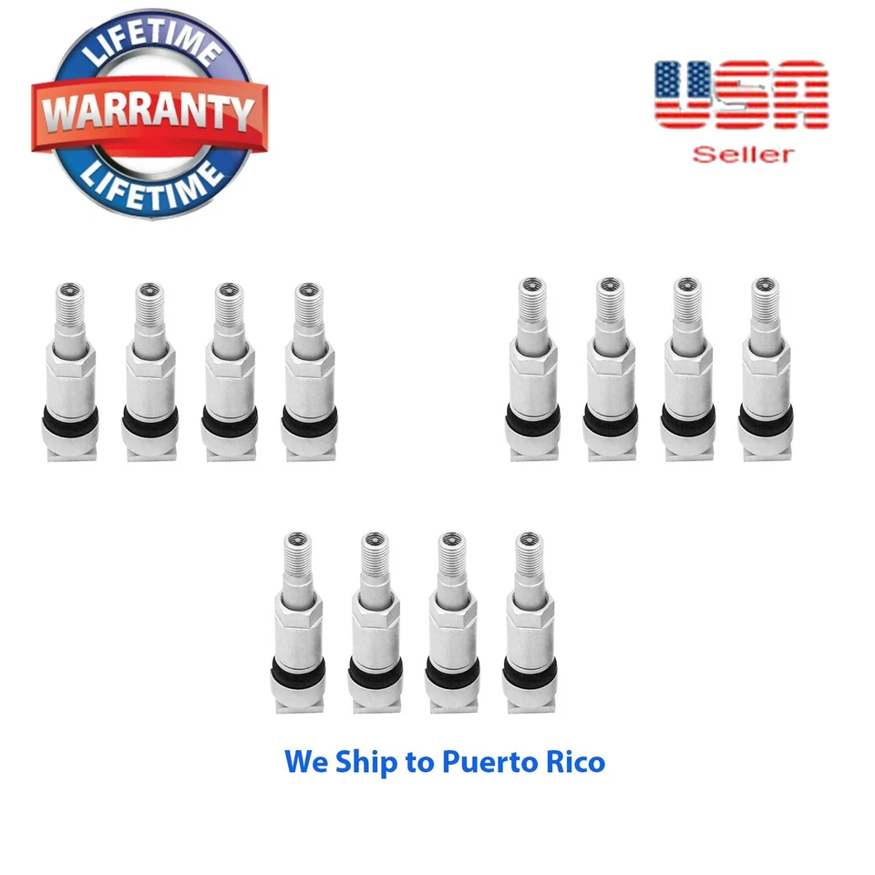 KIT COMPLETO 12 PIEZAS PRESIÓN DE NEUMÁTICOS TPMS TPS VÁLVULA VÁSTAGO 20020 20013 APTO PARA DODGE JEEP Foto 1 de 3