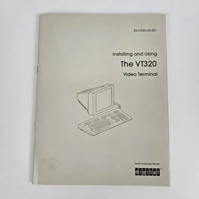 Digital VT320 Video Terminal Installing and Using Manual EK-VT320-UG-001, 1987 - Image 1 of 3
