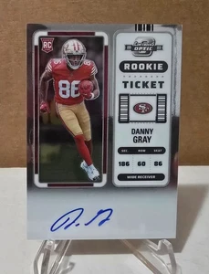 Panini Contenders Optic Danny Grey 2022 *boleto de novato automático* #112 49ers - Imagen 1 de 2
