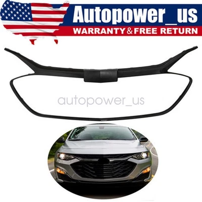 Glossy Black Front Bumper Upper Grille Trim For Chevrolet Malibu 2019 2020-2022 - Image 1 of 4