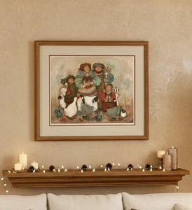 Signed 121/200 Framed Ilona Steel Hammer  Lithograph “Country Christmas” 24x28 - Picture 1 of 21